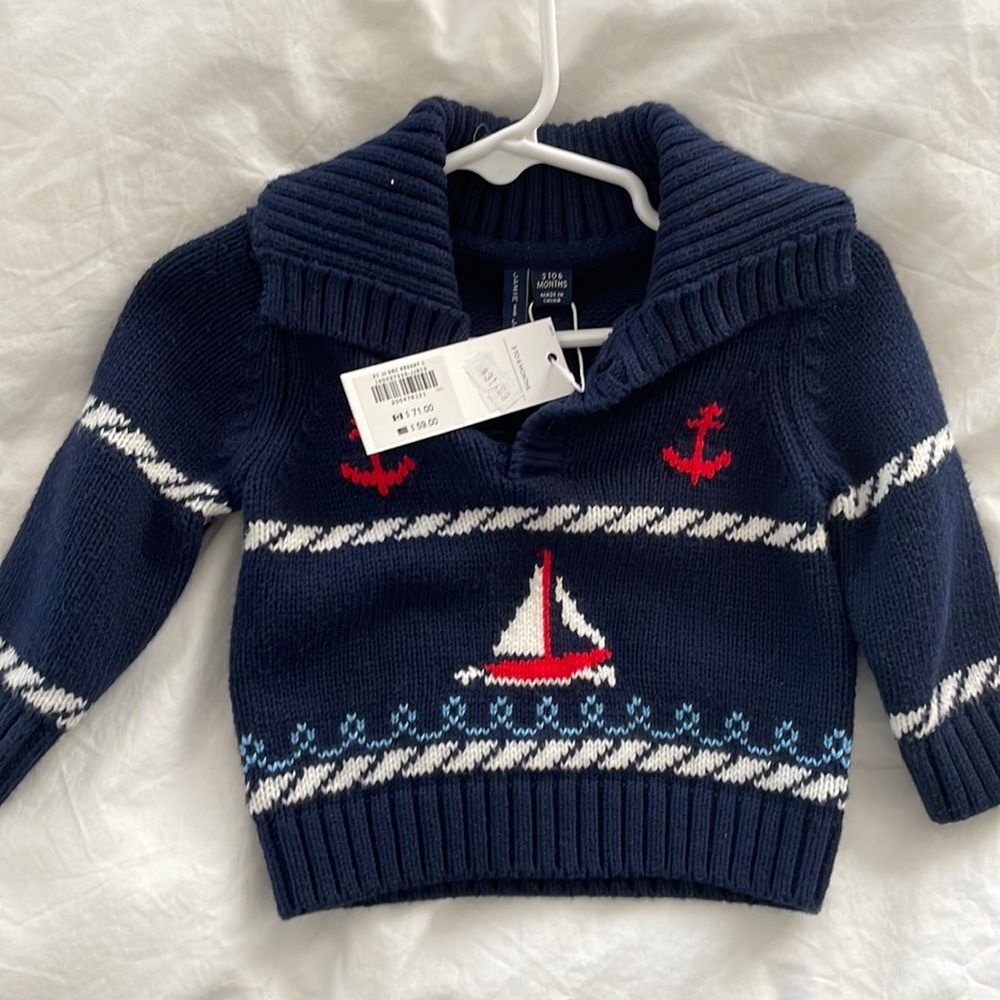 Janie and jack nautical knit sweater